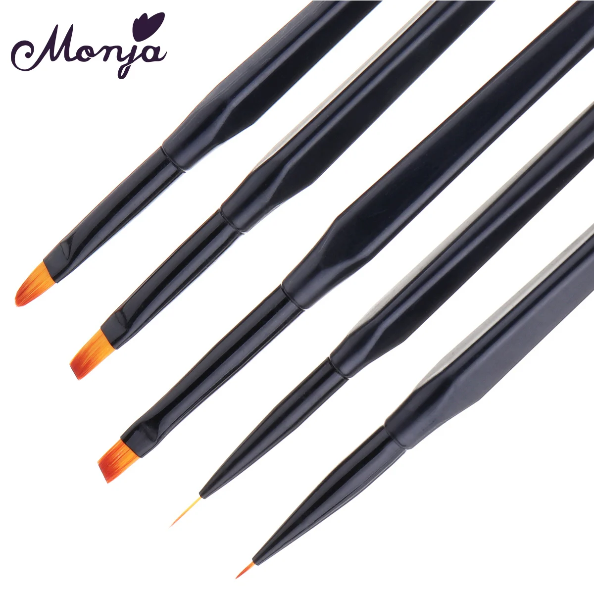 Monja кисть для рисования ногтей в полоску французские Цветочные линии ручка