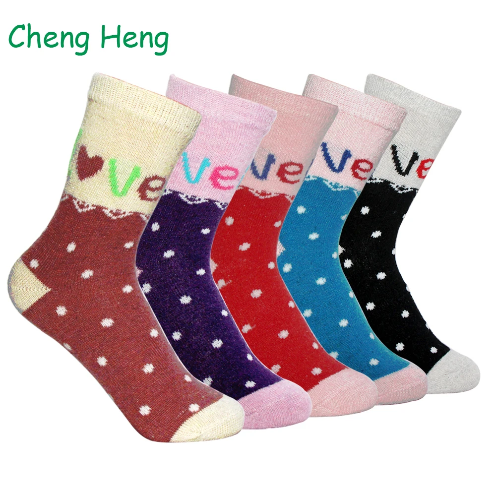 Модные новые женские носки из кроличьей шерсти Весна Осень зима толстые теплые