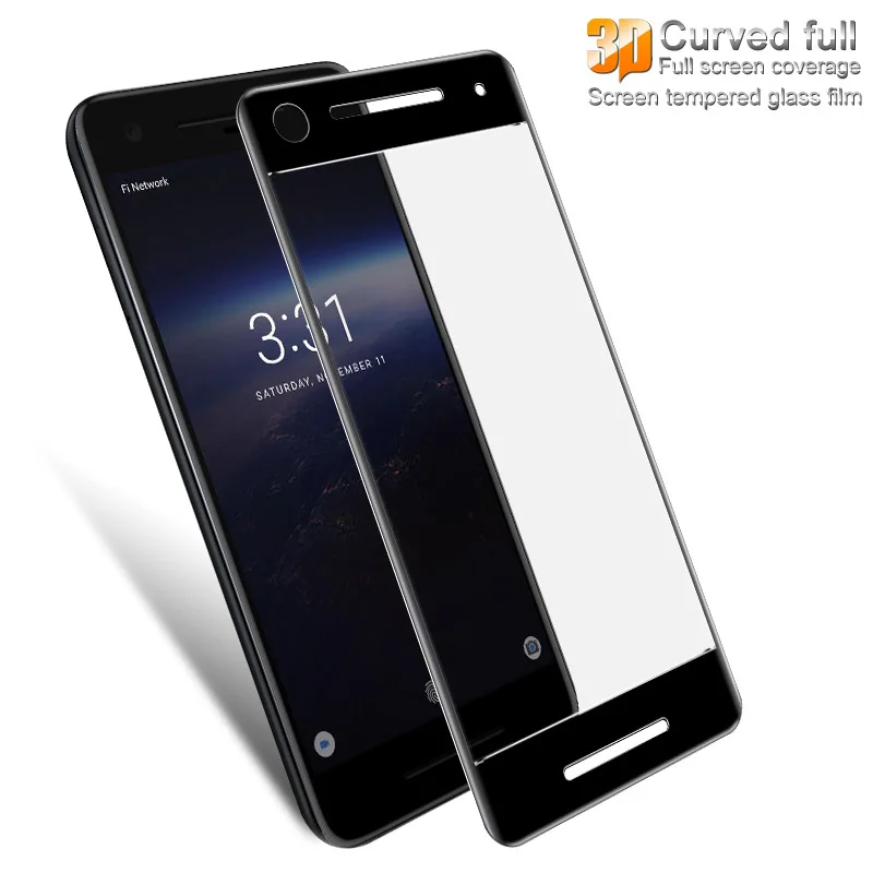 Полноэкранное стекло для Google Pixel 2 Pixel2 XL Imak 3D изогнутое закаленное полное покрытие