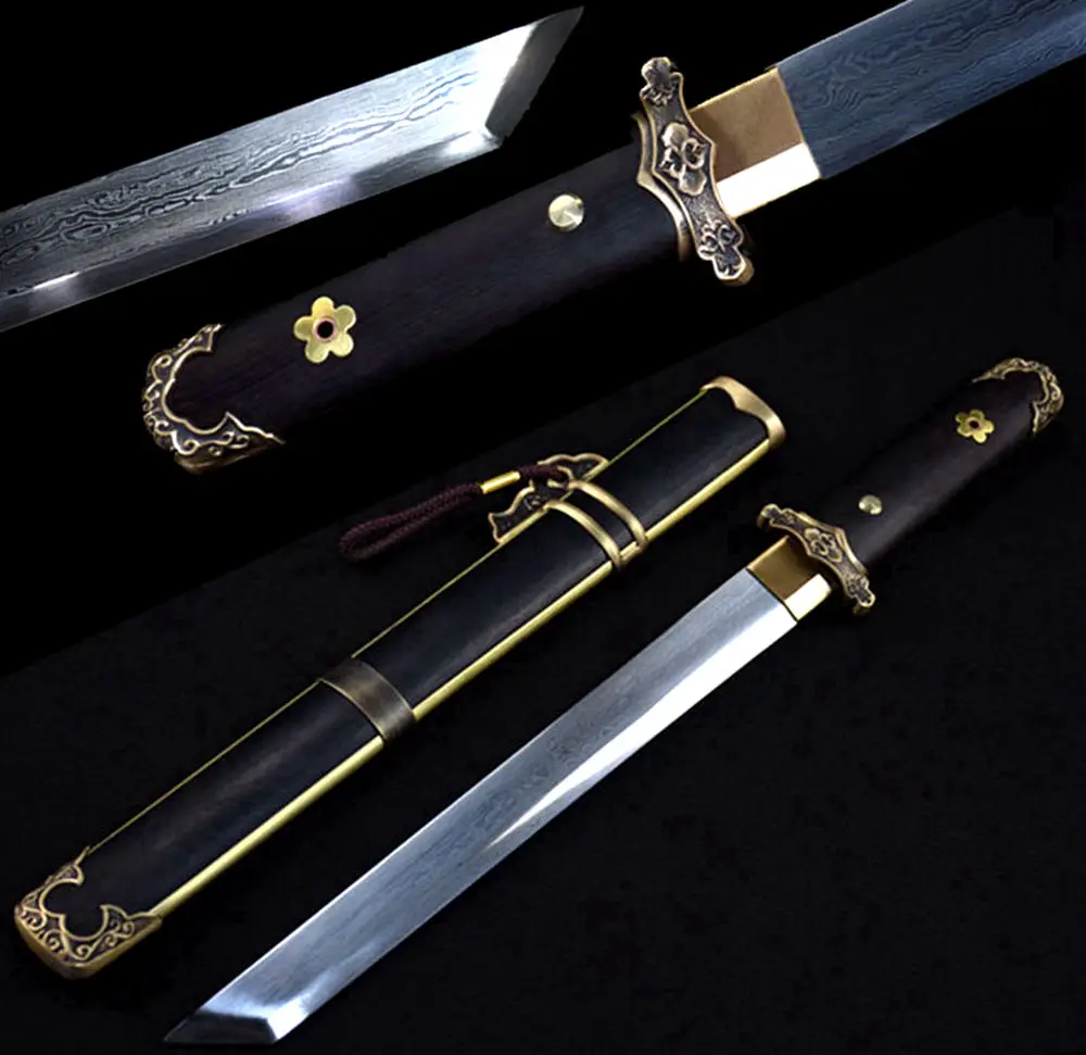 Китайская традиция LongQuan боевой нож ручной работы династии Тан дао меч саблей из