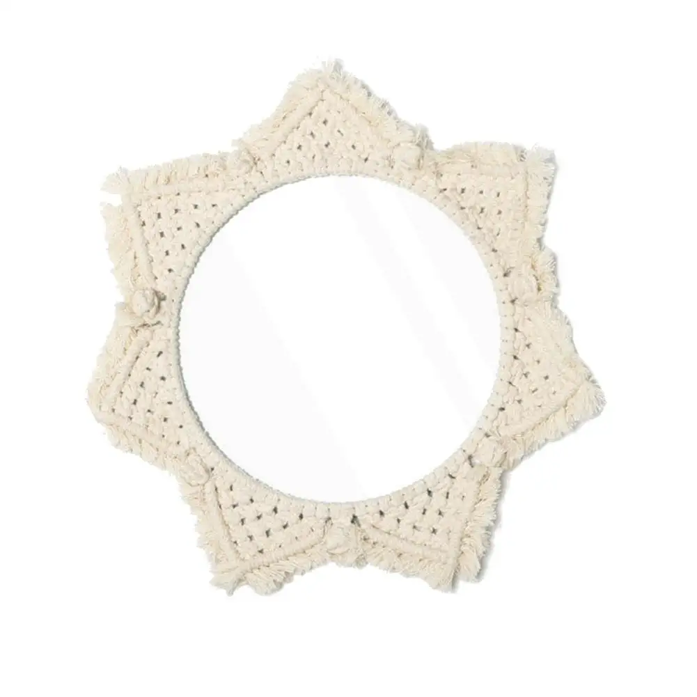 Круглое зеркало макраме ручная работа Хлопок Веревка для дома Висячие Настенные