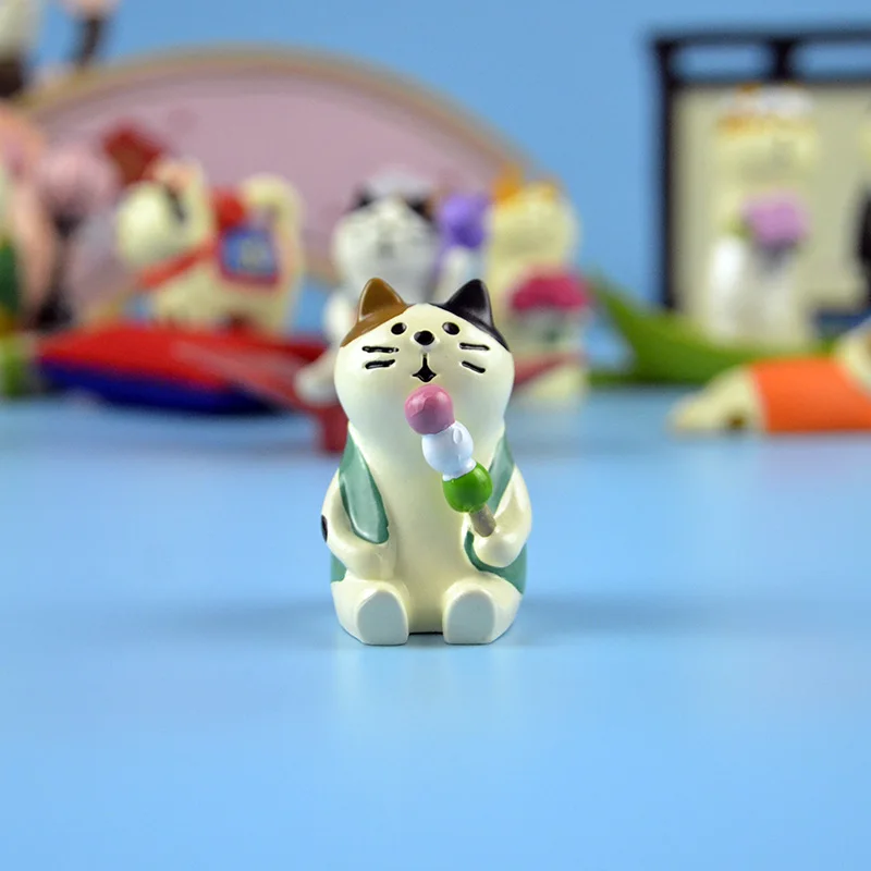 Японский каваи мультфильм Maneki neko талисман Шиба ину кролик Королевское свадебное украшение семья вечерние sakura экран миниатюрная фигурка