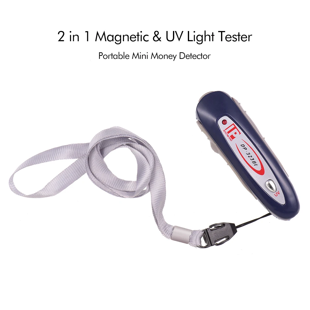 2 в 1 портативный детектор банкнот с магнитной и ультрафиолетовой подсветкой |
