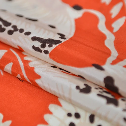 Абстрактный Цветочный чистый шелк с рисунком крепдешин шелковая ткань 14 momme