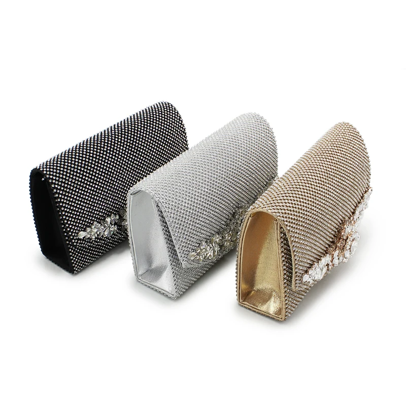 Brand Fashion Lady Party Wedding sliver Handbag Purse Girl Evening shoulder Bag Bridal Women Crystal Clutch wallet(C1068) | Багаж и сумки