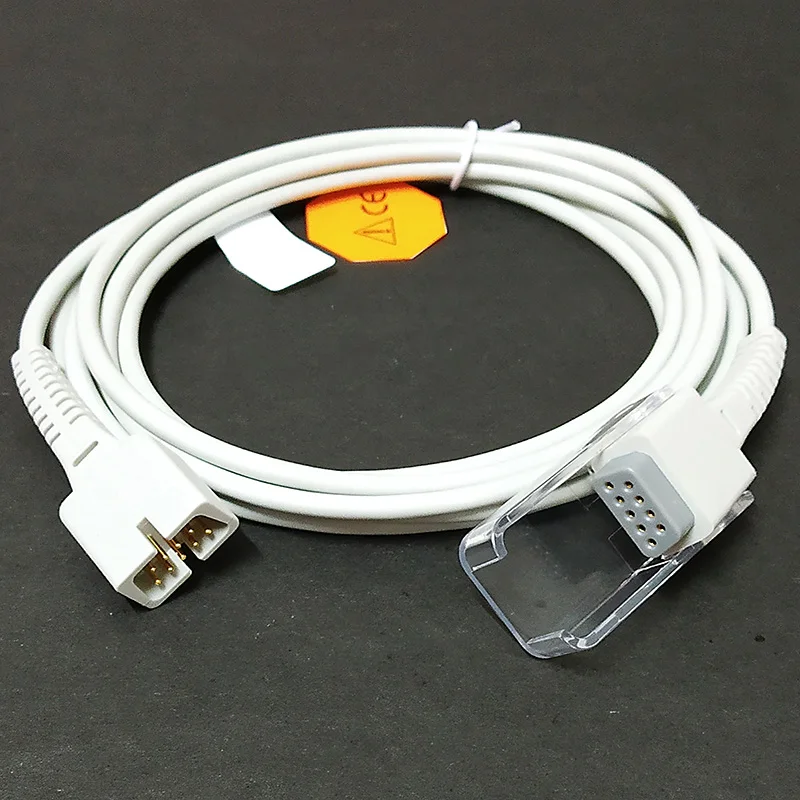 Совместимый Nellcor/Artema/Biosys/Drager/GE/HP SpO2 Extansion кабель 9pin к DB9F spo2 одноразовый датчик