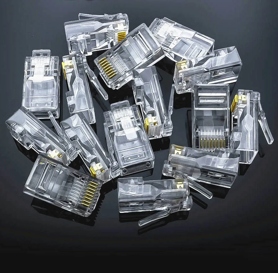 CAT6e Gold-plated high quality 100pcs rj45 connector plug | Безопасность и защита