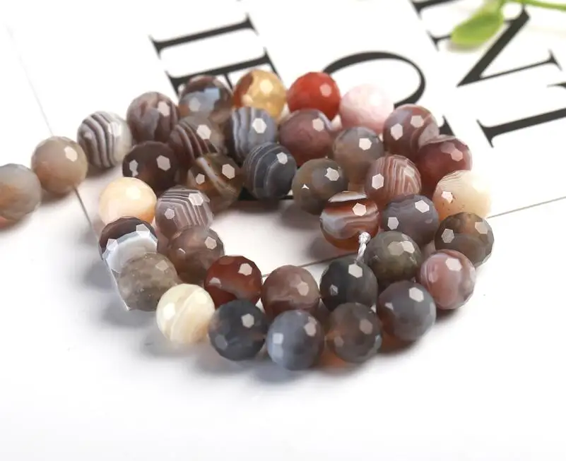 faceted gray color Натуральные персидские Агаты, высокое качество, кружевные агатовые бусины 6 8 10 12 14 мм, выберите размер для изготовления ювелирных изделий, новые бусы, аксессуары для браслетов - Цвет: faceted gray color
