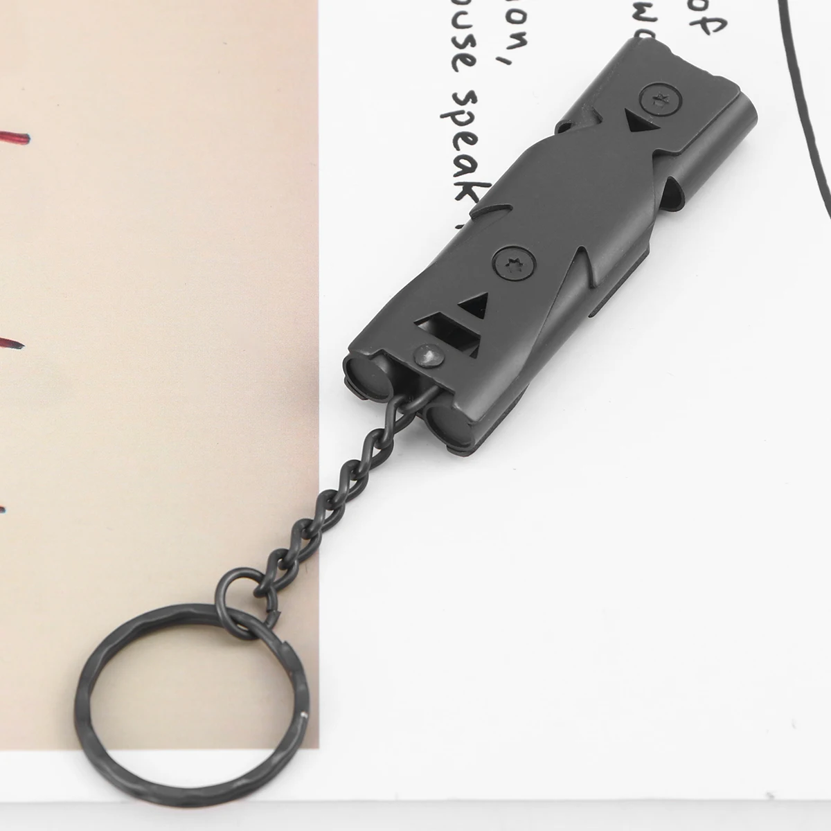 Экстренные свистки с высоким шагом двойные трубки выживание искусственный