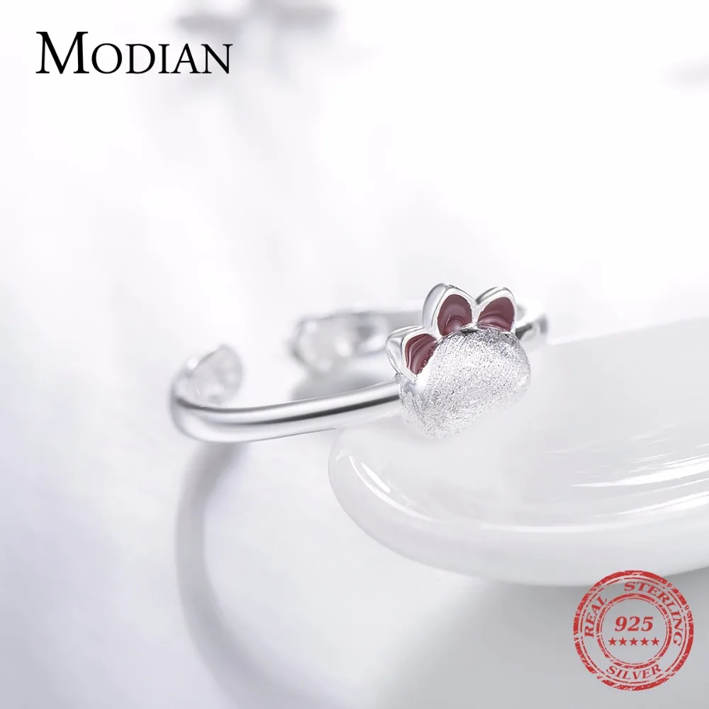 Modian 2019 Новое поступление 925 пробы серебро Мода кольца Броши с красной эмалью в