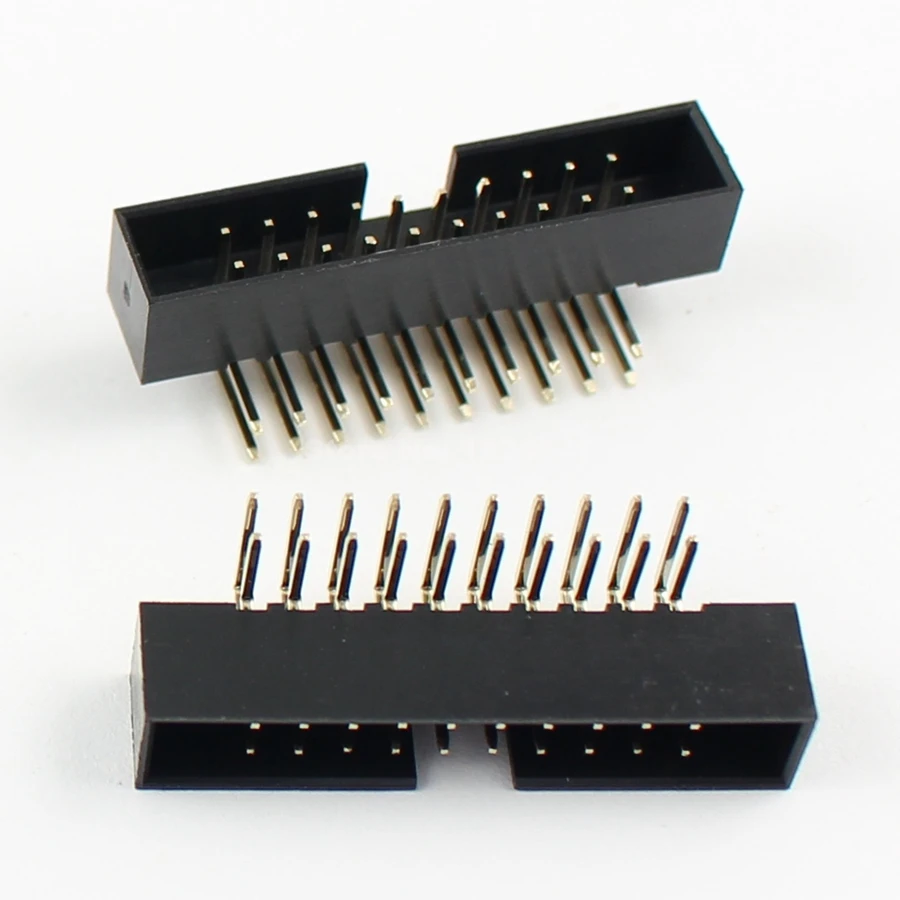 10 шт 2 мм 2x10Pin 20-контактный разъем правый угол &quotпапа&quot в кожух IDC заголовки