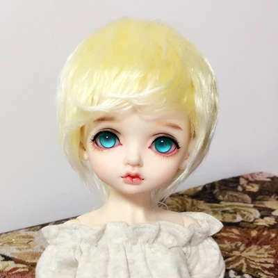 1/3 1/4 1/6 8 10 12 bylthe yosd SD AOD DOD BJD парик MSD Dollfie furwig игрушки куклы woolwig на высоком каблуке 11 см, на высоком каблуке 12 см 18 19cm22cm23cm24cm fw000 - Цвет: Цвет: желтый