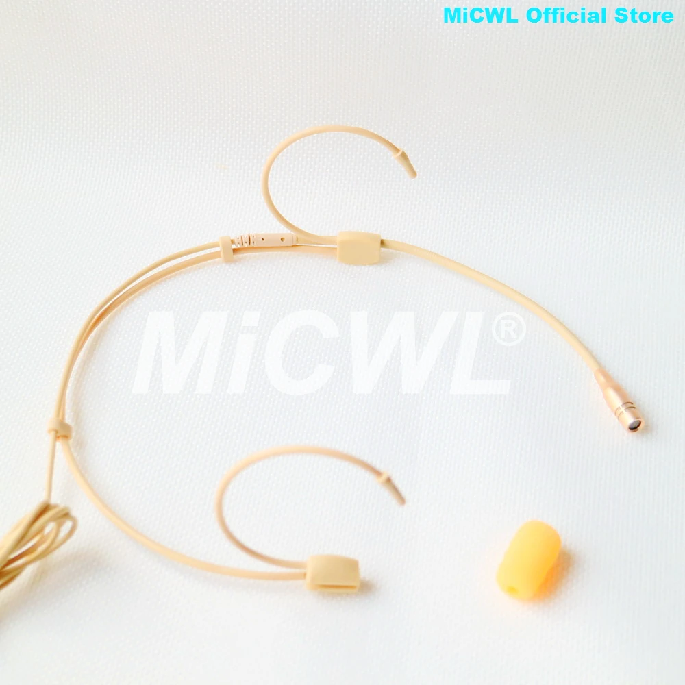 Кардиоидная гарнитура бежевого цвета с микрофоном для Sennheiser Shure AKG Audio Technica MiPro