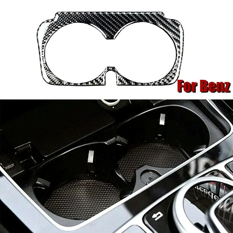 

For Mercedes-Benz new C, E, GLC C200 W205 C180 GLC260 Carbon Cup Holder panel