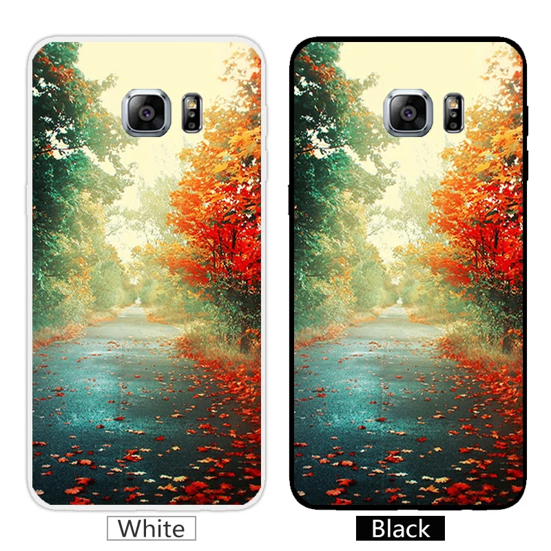 Силиконовый чехол для Samsung Galaxy S6 Edge Plus силиконовый Tpu Scen чехлы телефонов +