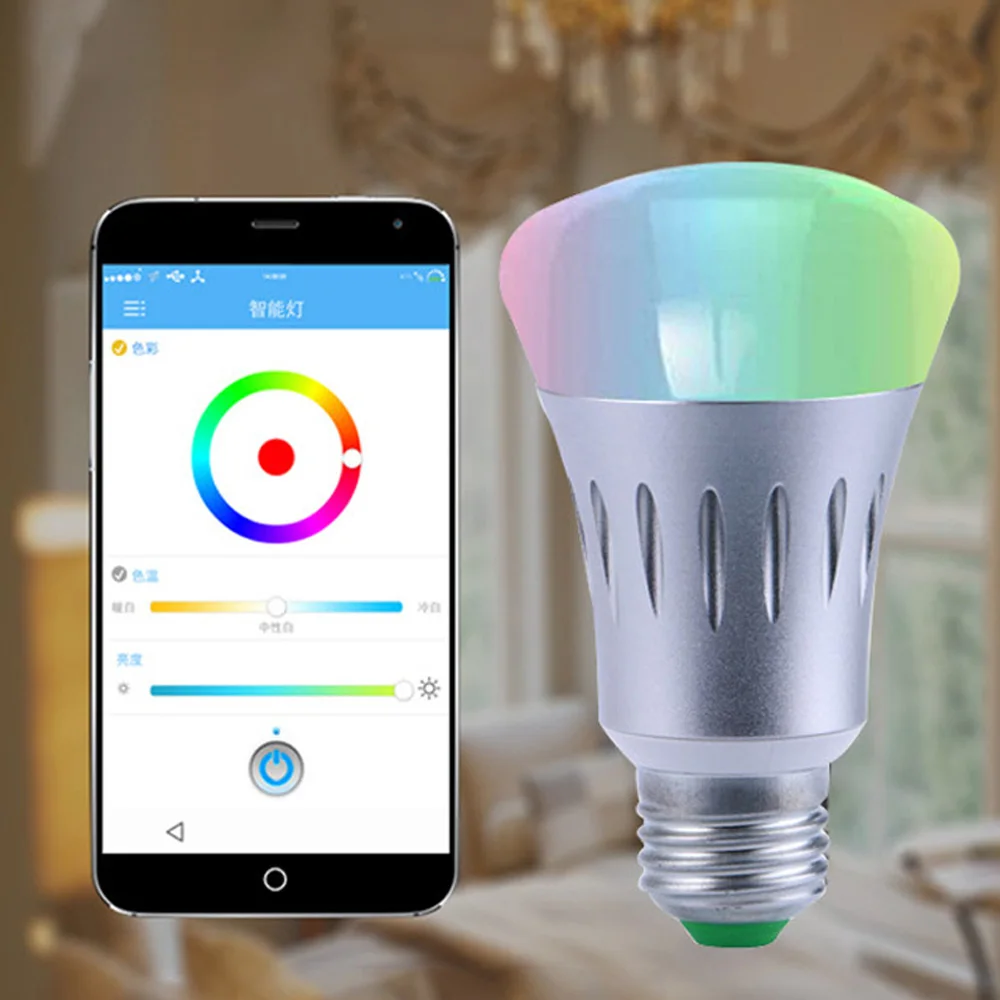 LonSonHo wifi умный светильник светодиодная лампа E27 с регулируемой яркостью RGB цветные