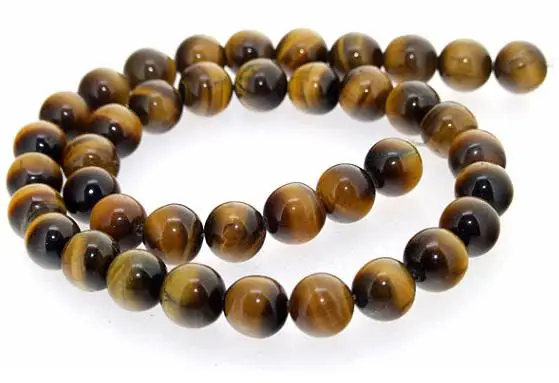 

Уникальный магазин жемчужин, ювелирные изделия, Круглый тигровый глаз, камень, кварц, драгоценный камень 10 мм, 15 дюймов, полный, одна нитка ст...