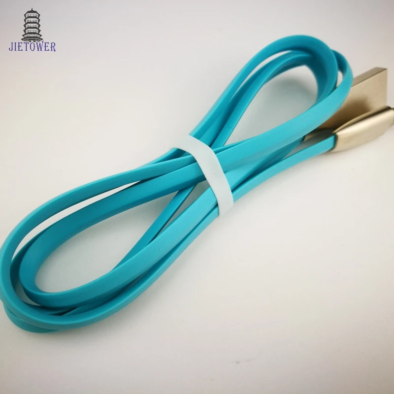 50 шт./лот плоский Лапша 3D 2A цинковый сплав USB 3 1 Type C кабель быстрое зарядное