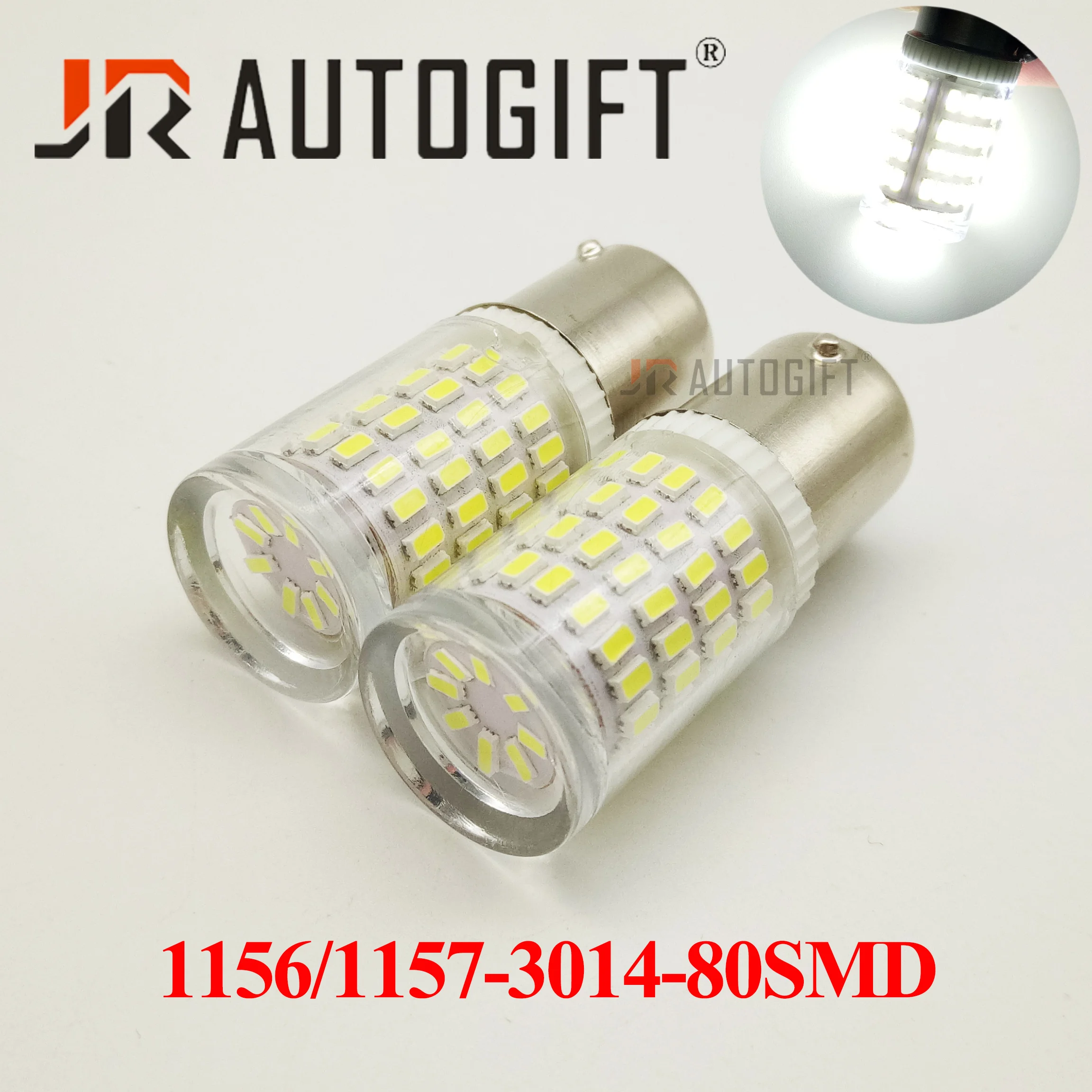 10 шт. супер яркие автомобильные светодиодный лампы 1156 1157 BA15S BAY15D S25 3014 80 светильник