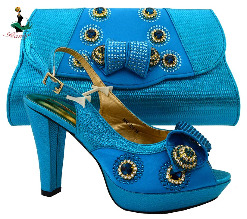 Камни Партия обуви и сумки установить африканская партия набор обувь