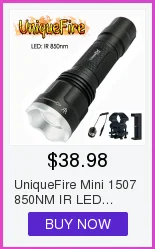 UniqueFire 1605 OSRAM IR 850 мм Инфракрасный фонарик 75 мм объектив ночного видения Факел 3 режима для использования с устройством ночного видения