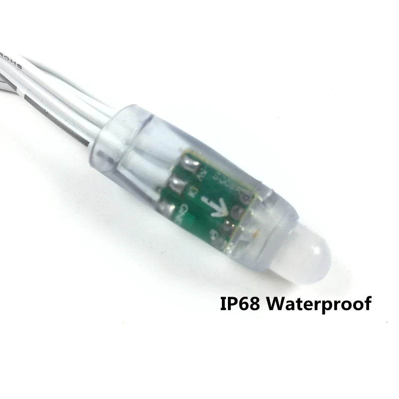 1000 шт. 12 мм WS2811 2811 IC полный Цвет сменный ЖК-экран света DC 5 V вход IP68 Водонепроницаемая светодиодная лента RGB Цвет цифровая светодиодная точечная лампа