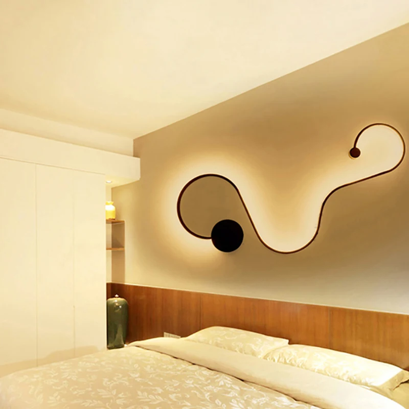 

Modern painted acrylic letter wall lamp LED personalized creative wall lights for bedroom living room hotel room bedside