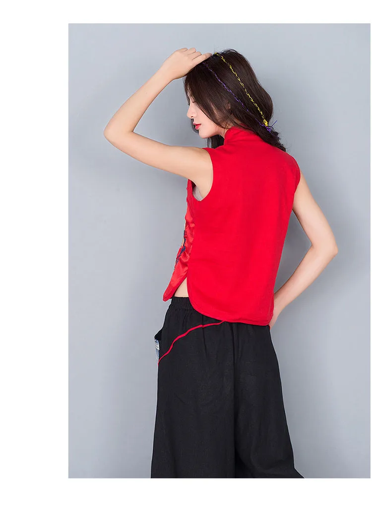 2020 Fal литературный стиль модный элегантный женский жилет изысканная вышивка