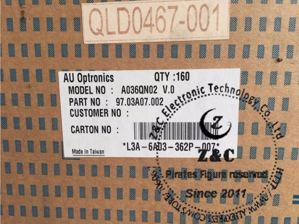 A036QN02 V.0 A036QN02V.0 V0 новый оригинальный ЖК-экран класса A + 3 6 дюйма для промышленного