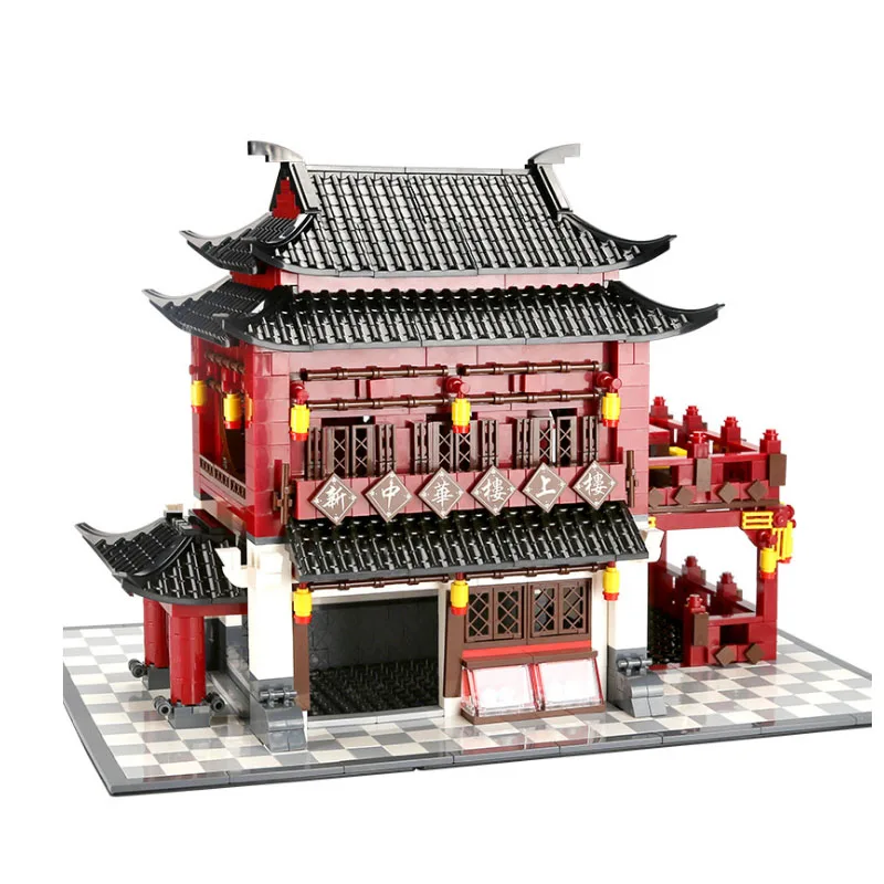 

Wange Blocks Architecture Chinese Ancient House Building Block Toys Diamond Blocks Diy Bricks educational toys for kids6312