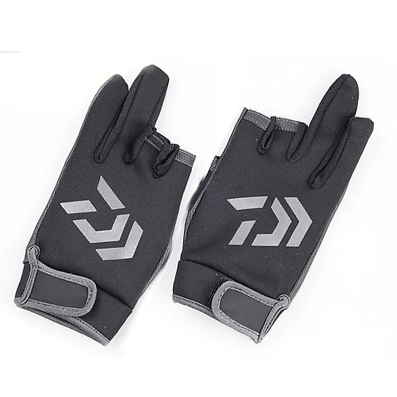 1 пара DAIWA рыболовные перчатки дышащие противоскользящие фитнес Карп три пять пальцев Весна Открытый Рыболовные Перчатки
