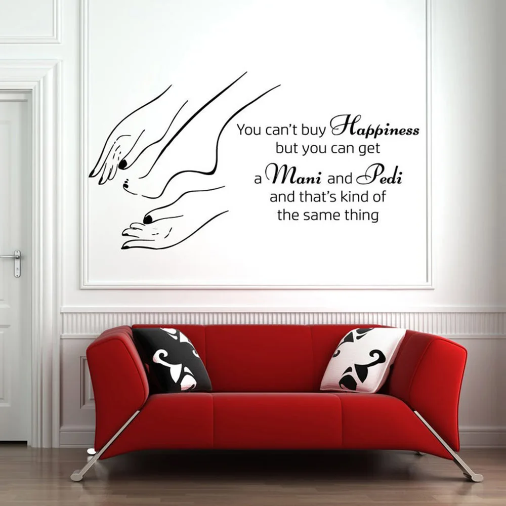 Ногтевой магазин Наклейка на стену Маникюр Педикюр виниловая наклейка окно