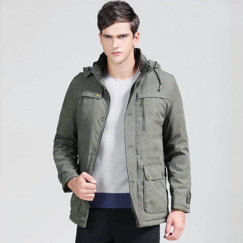 Новое поступление брендовая зимняя куртка мужская повседневная Мужская Толстая