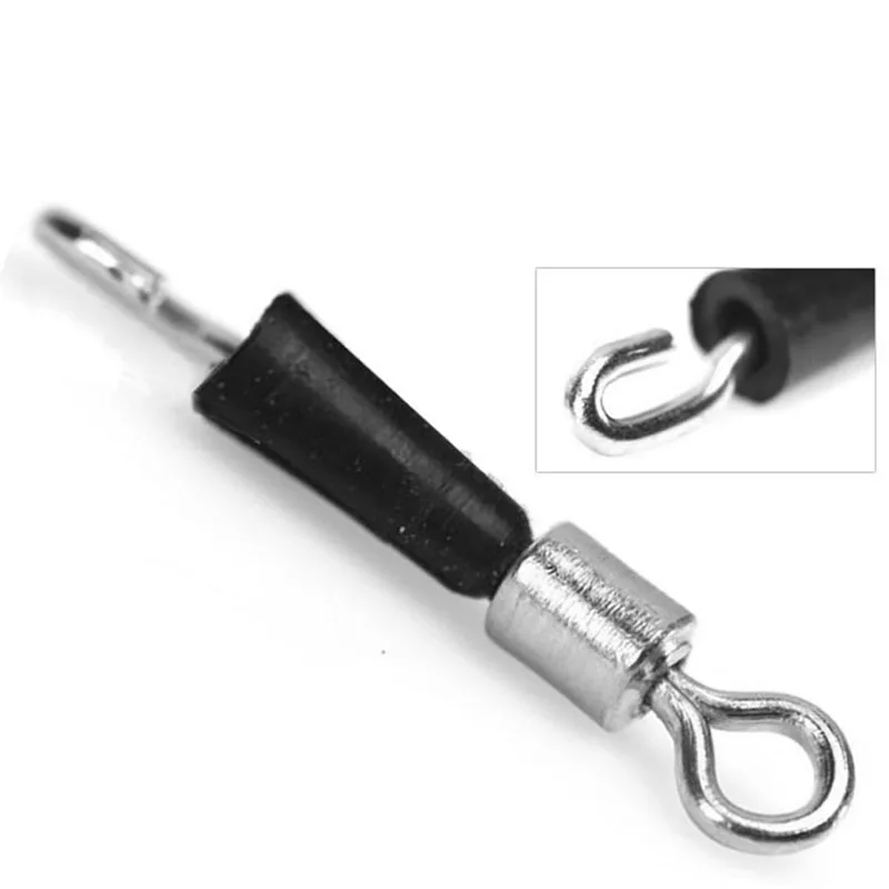 

30pcs Ball Bearing Swivel Solid Rings quick fast link connector Fishing Hook Fishhook