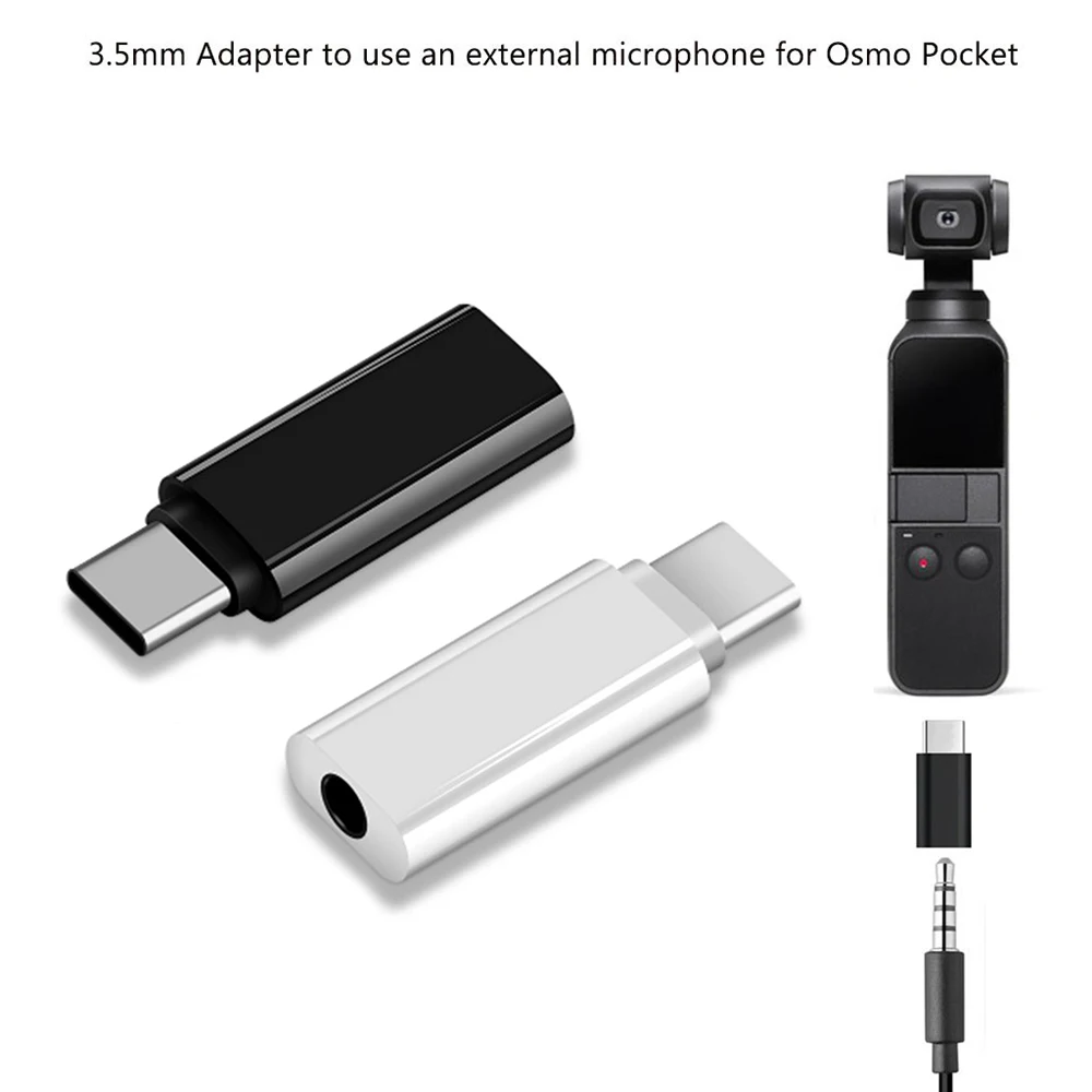 Тип C кабель-Переходник USB на 3 5 мм аудио Aux адаптер для внешний микрофон Osmo карман
