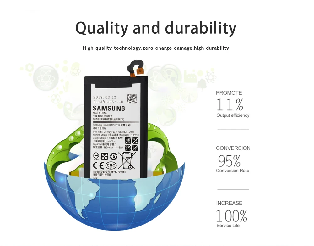 Samsung телефон Батарея 3600 мА/ч, EB-BJ730ABE для samsung Galaxy J7 Pro J730GM J730K SM-J730F SM-J730G SM-J730DS SM-J730FM