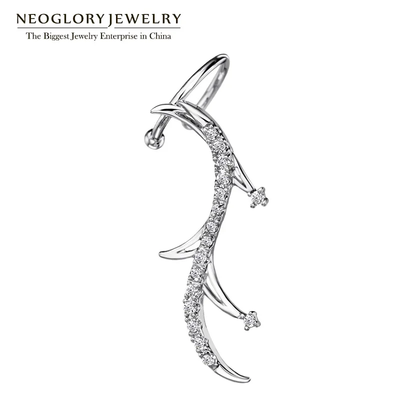 Женские серьги-пусеты Neoglory с белым цирконием модные ювелирные изделия новинка 2020
