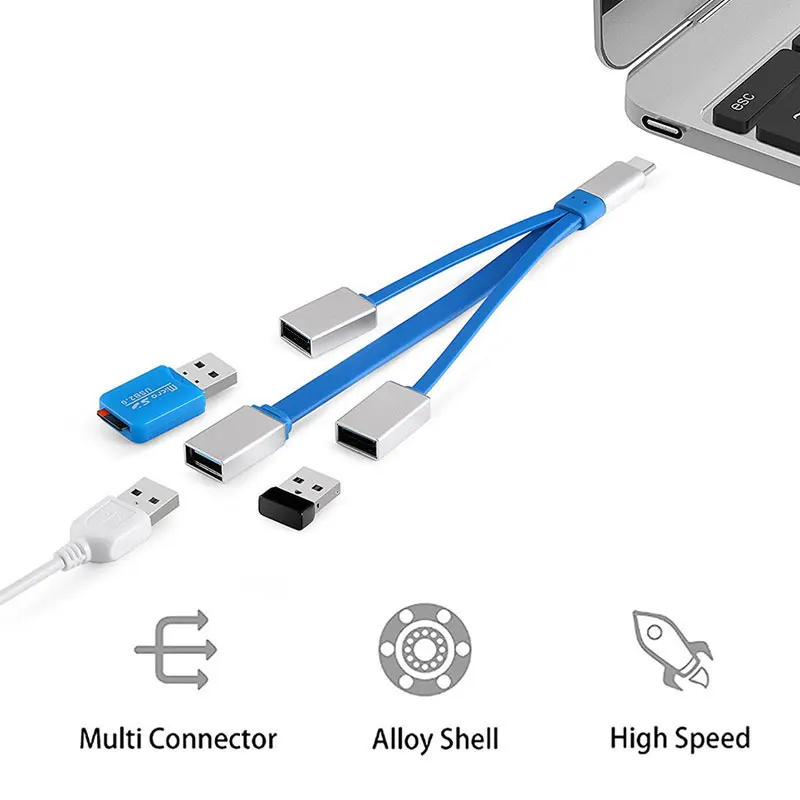 Mosible OTG USB C концентратор к USB 3,0/2,0 Супер скорость usb type C док-адаптер для Macbook Pro/Air USB-C huawei samsung телефон