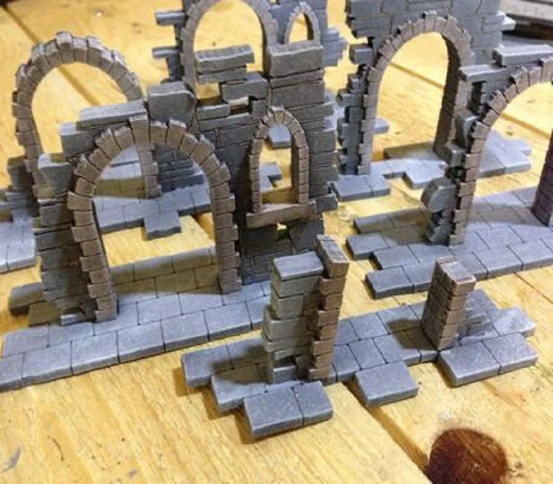 Сцены в готическом стиле руины ворота для Gloomhaven War настольные игры молоток PP Infinity TRPG Настольный RPG деревянная панель лазерная резка
