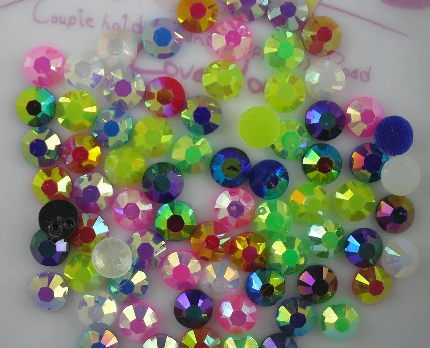 SS20 исправленное железо круглое желеобразное ограненное 5 мм полимер Кристалл