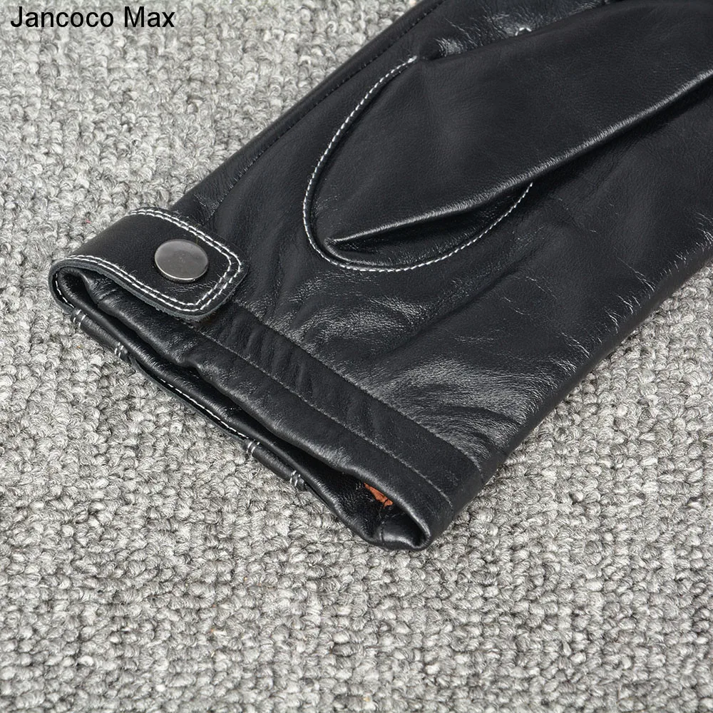 Jancoco Max мужские перчатки из натуральной кожи с сенсорным экраном зимние перчатки из натуральной овчины для активного отдыха, спортивная теплая мягкие митенки S2059