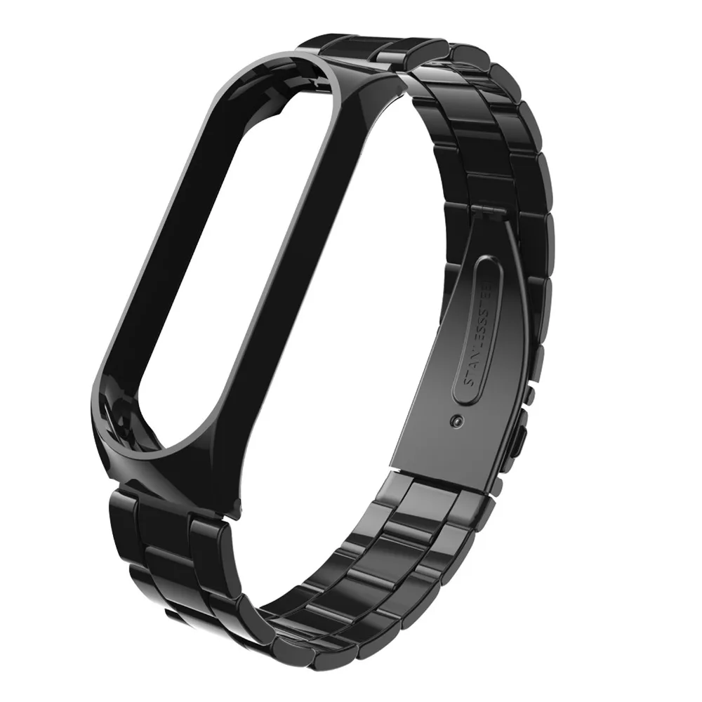 Браслет с металлическим ремешком для Xiaomi mi Band 3 mi band 3 ремешок без винтов для Xiao mi металлический браслет из нержавеющей стали mi Band 3