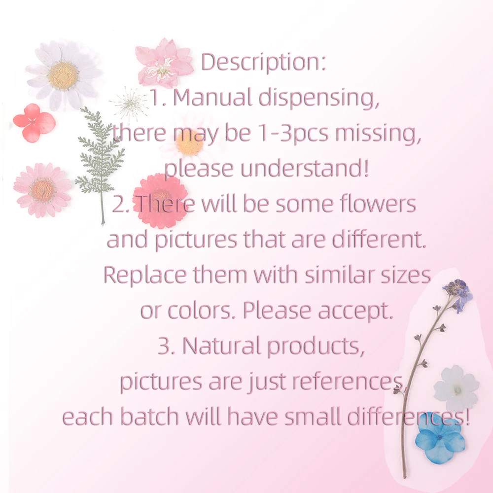 

PressedLeaf Dried Mix Random Flower Dry Plants for Epoxy Resin Pendant Necklace Jewelry Making Craft DIY Accessories