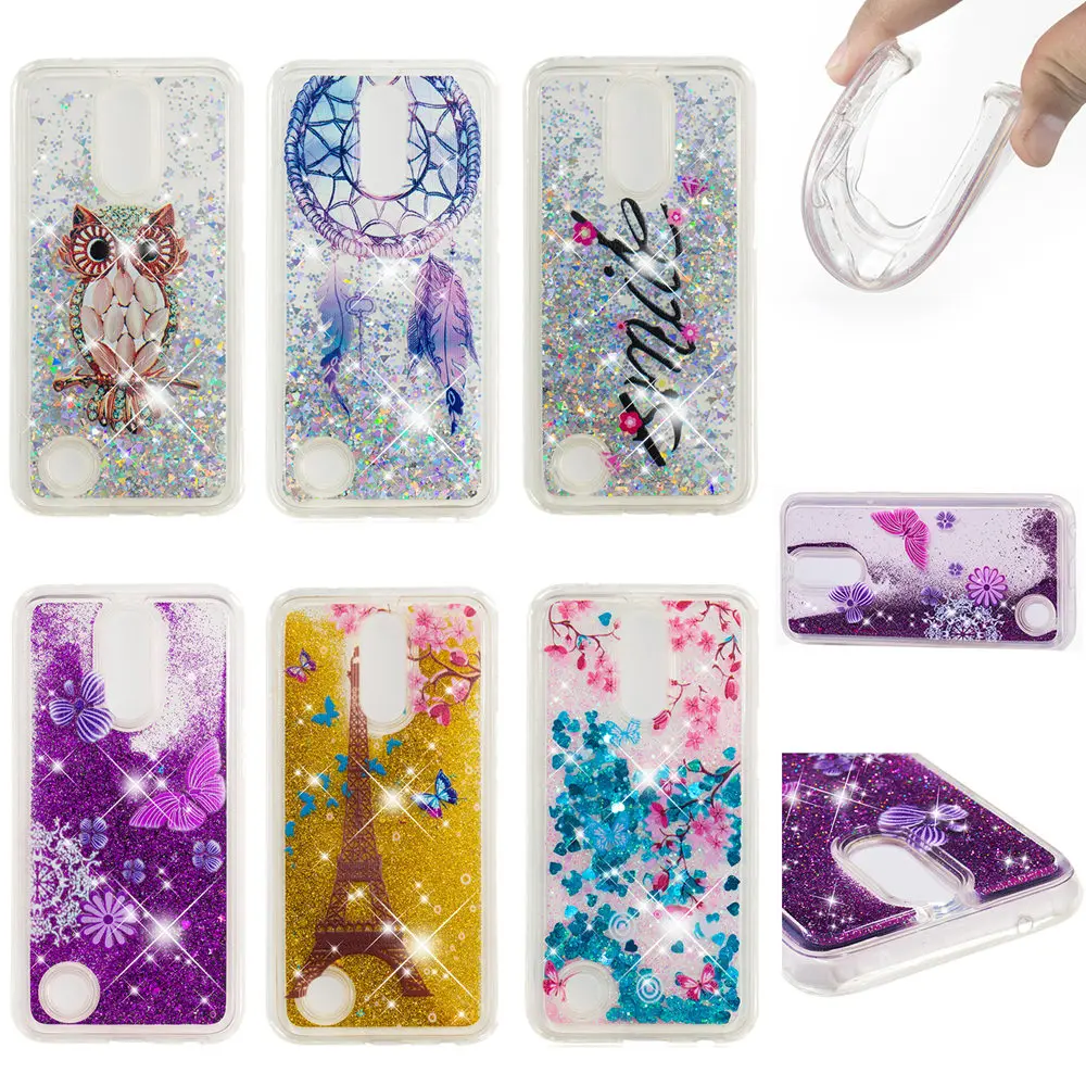 Quicksand Case For LG K10 2017 Dynamic Liquid Glitter Stars Phone Cover Shell Coque Capa LGK10 LGM250 LG-M250 M250Y M250DS M250 |