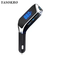 bluetooth car kit handsfree fm transmitter car mp3 player support tf cardu disk 2 usb ports car charger hd voltage display