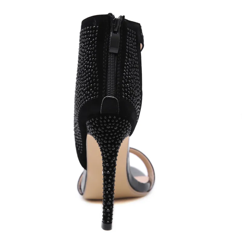 2018 г. женская обувь модные туфли на высоком каблуке с открытым носком из ПВХ