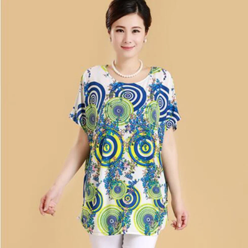 Женский принт футболка 2019 летние шлепанцы для женщин средних лет и модным кроем