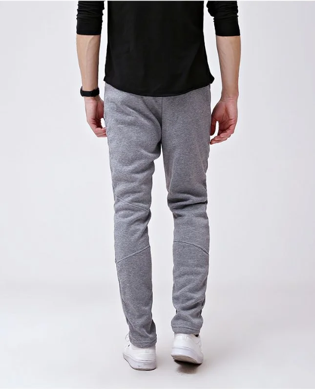 Осень Зима для мужчин Slim Fit Спорт Тренажерный зал прямые брюки повседневное эластичный пояс Паркур карандаш Jogger толстые брюки карго треники