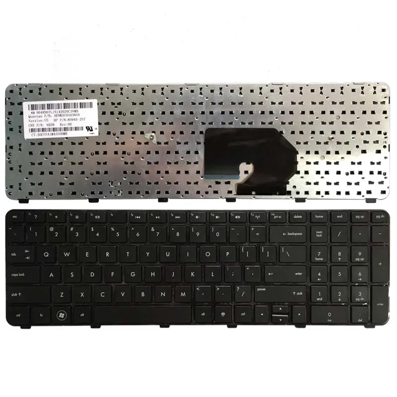 Черная клавиатура для ноутбука с рамкой HP Pavilion DV7 6100 6000 60945 257|Клавиатуры замены| |
