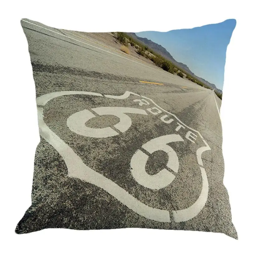 Ogiselstyle US ROUTE 66 пейзаж наволочка домашний Декор автомобиля диван для дивана